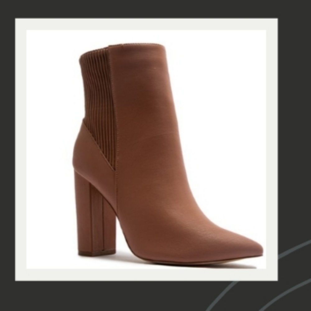 Qupid mocha stretch boots
